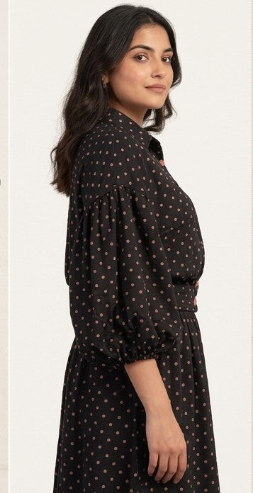 Black Dot shirt skirt