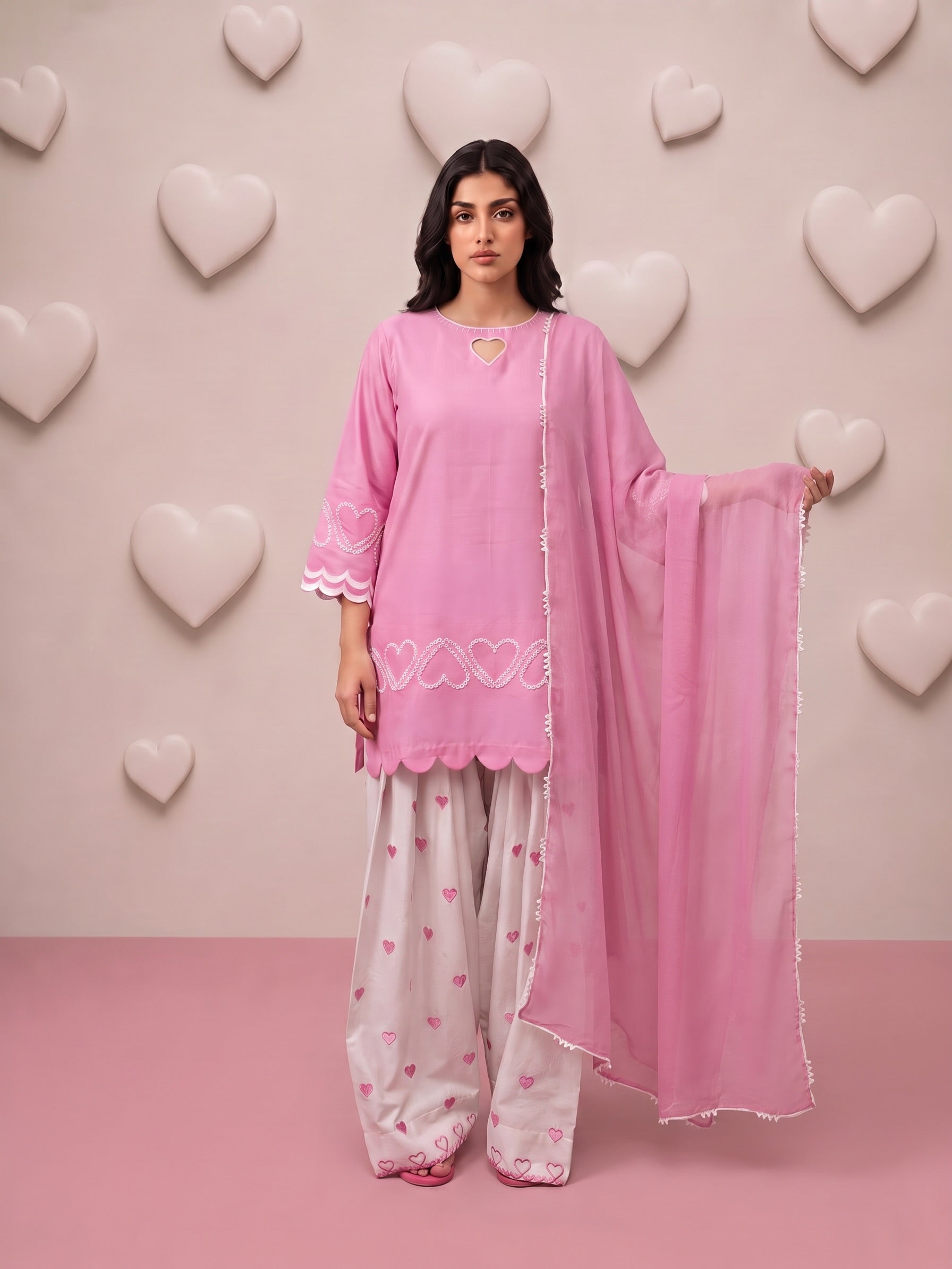 THE PINK HEART DRESS