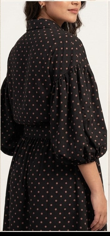 Black Dot shirt skirt